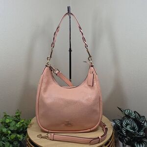 Coach Jules Hobo Pebble Leather Shoulder Bag